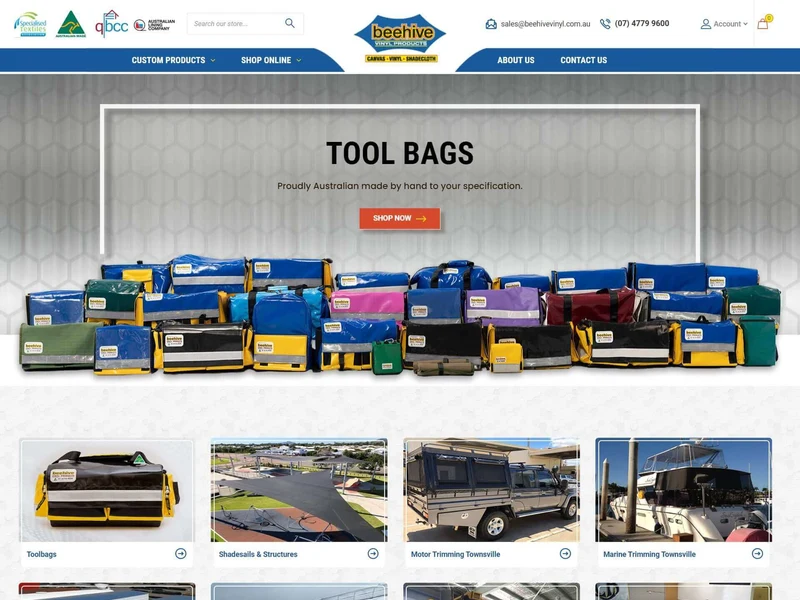 Beehive Vinyl homepage design