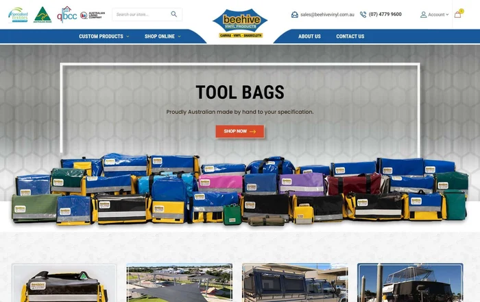 Beehive Vinyl homepage design