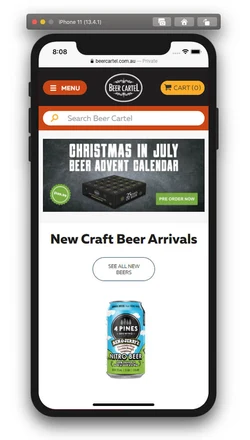 Beer Cartel mobile design