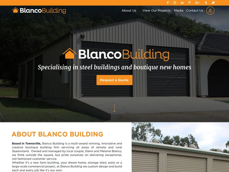 Blanco Building homepage design