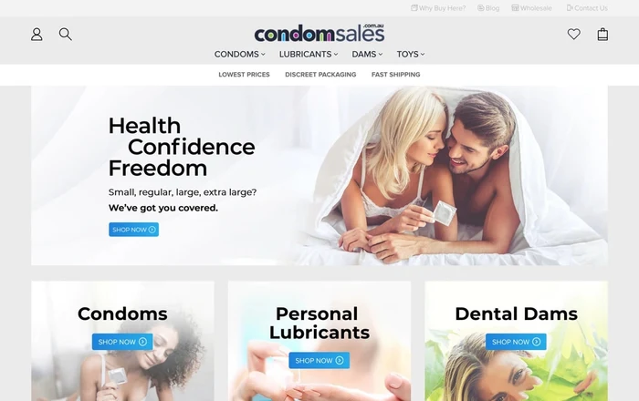 Original Condom Sales BigCommerce website design