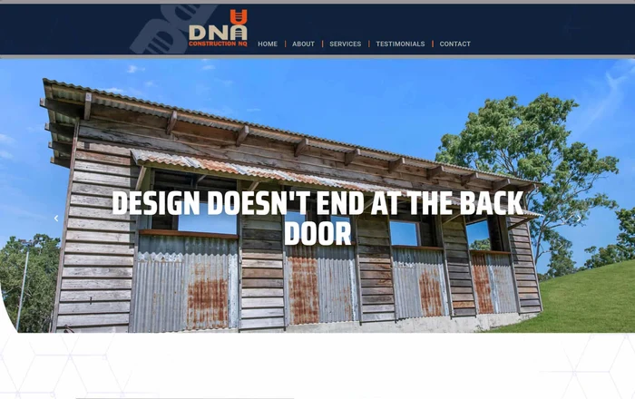 DNA Constructions NQ homepage design