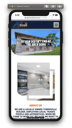 DNA Constructions NQ mobile design
