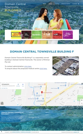 Domain Central Building F homepage design