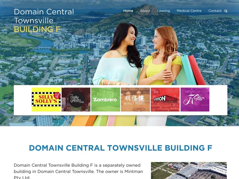 Domain Central Building F homepage design
