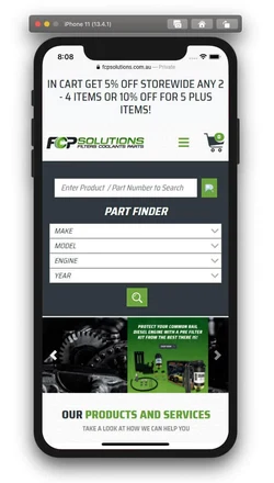 FCP Solutions mobile design