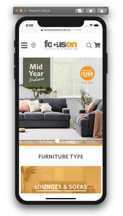 Focuson Furniture mobile design