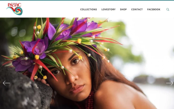 Love Pacific homepage design
