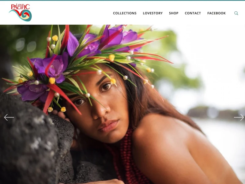 Love Pacific homepage design