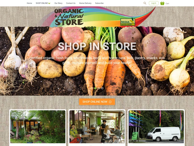 Organic & Natural Store homepage design