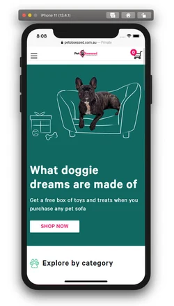 Pet Obsessed mobile design