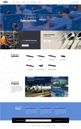 QMN Manufacturing homepage design