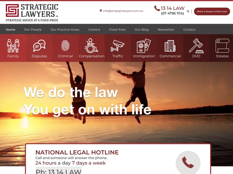 Strategic Lawyers homepage design