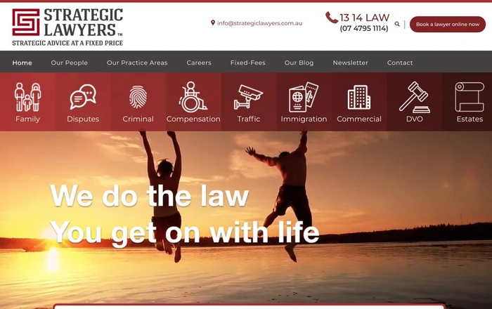 Strategic Lawyers homepage design