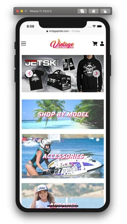 Vintage Jetski mobile design