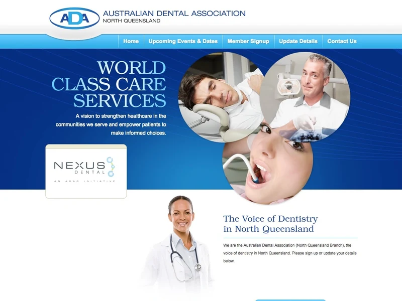 Australian Dental Association homepage design