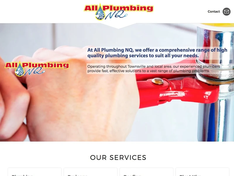 All Plumbing NQ homepage design