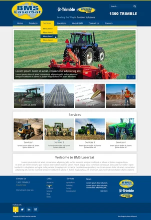 BMS LaserSat homepage design