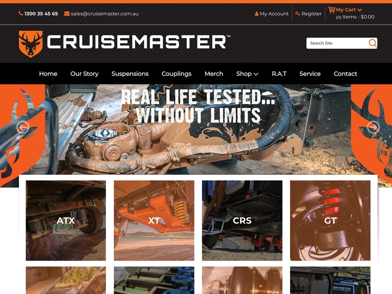 Cruisemaster homepage design