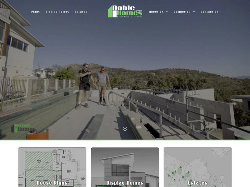 Doble Homes homepage design