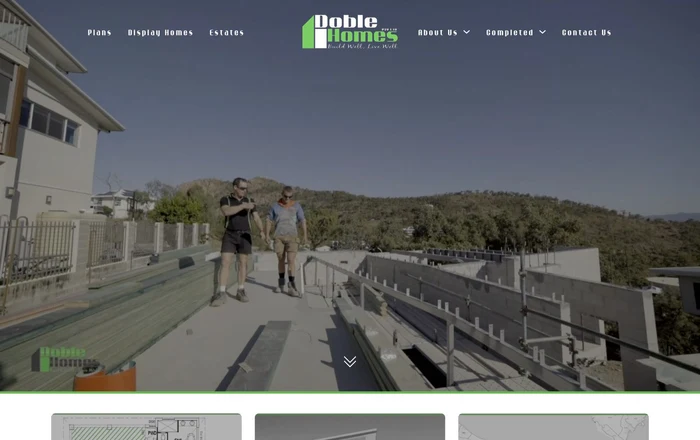 Doble Homes homepage design