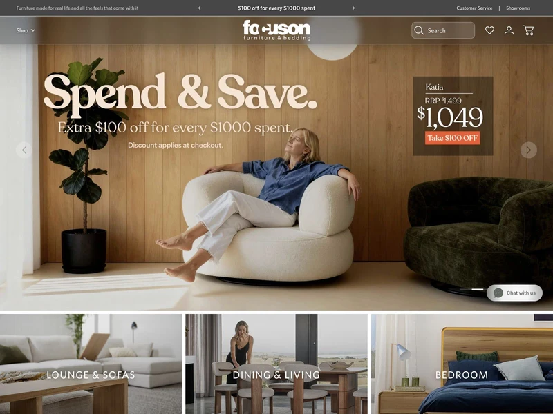 Focuson Furniture homepage design
