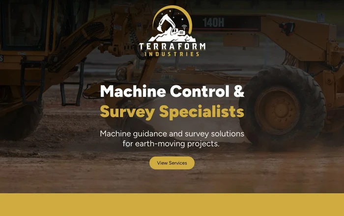 Terraform Industries homepage design