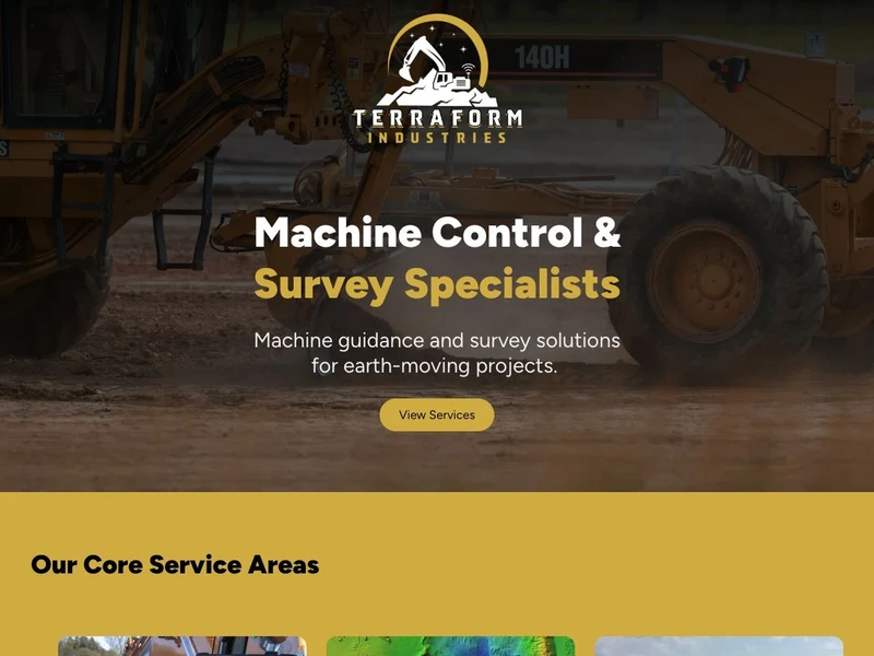 Terraform Industries homepage design