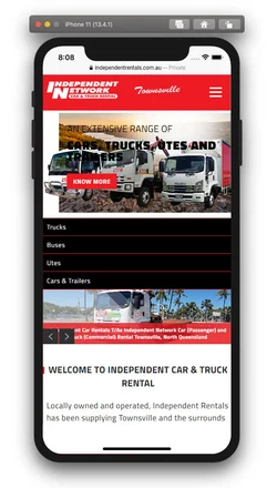 Independent Rentals mobile design