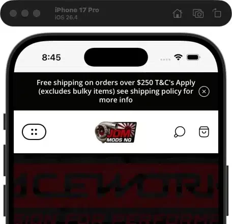 JDM Mods NQ mobile design