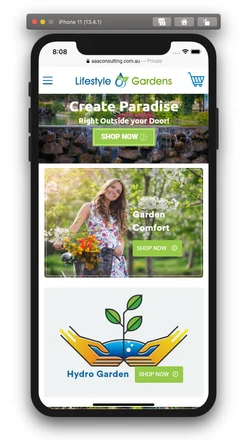 Lifestyle Gardens mobile design