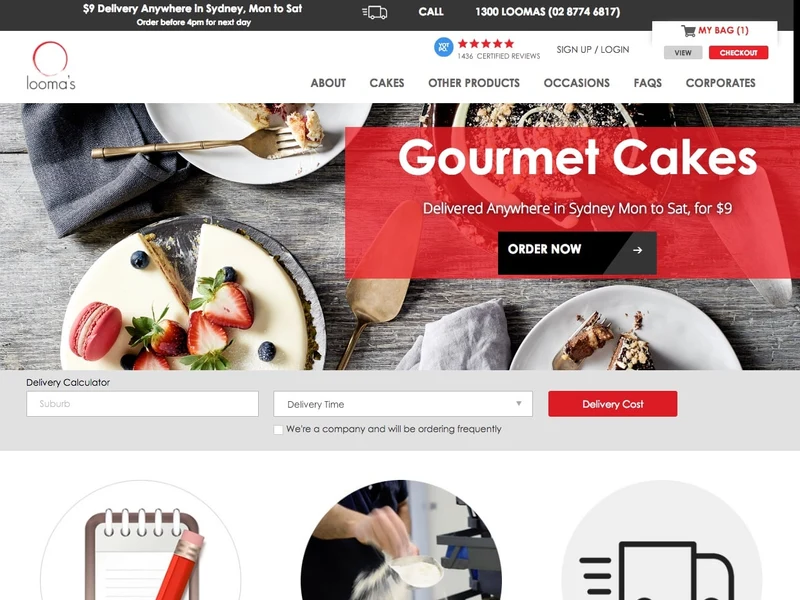 Looma's homepage design