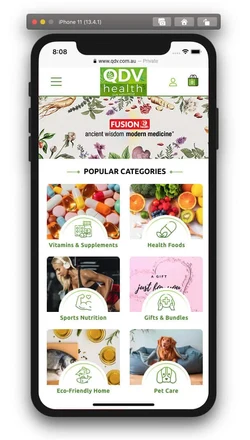 QDV Health mobile design