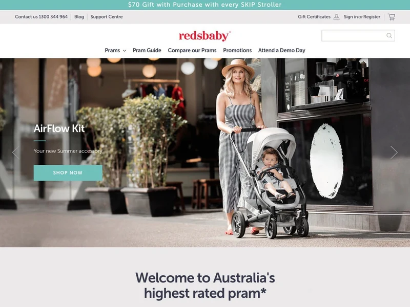 Redsbaby homepage design