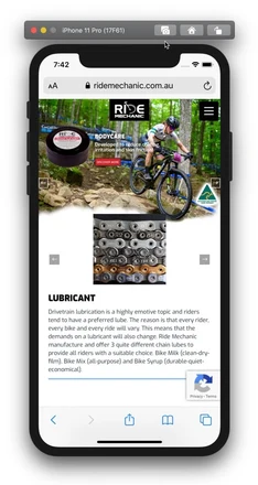 Ride Mechanic Web Design Home Page Mobile