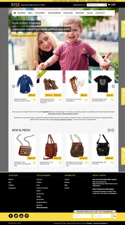 Rise homepage design