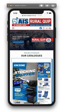 Rural Quip mobile design