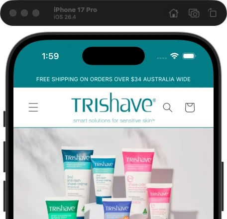 TriShave mobile design