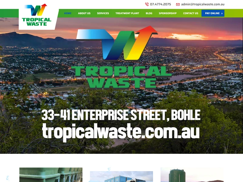 Tropical Waste homepage design