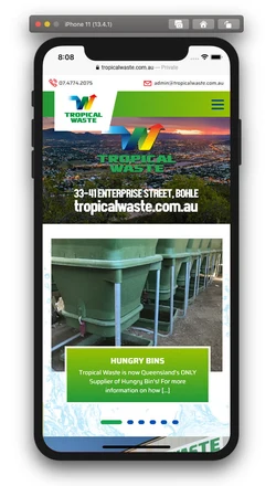 Tropical Waste mobile design