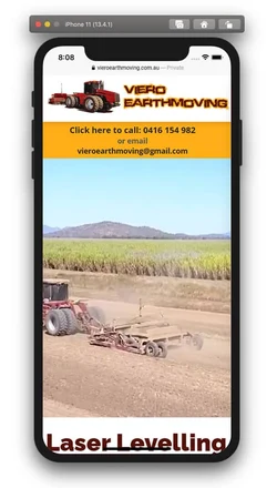 Viero Earthmoving mobile design